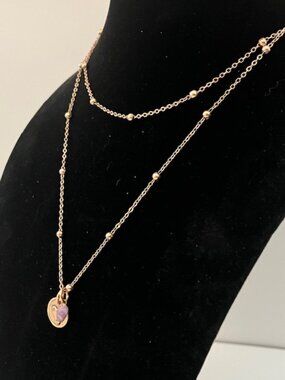 Katia Designs "Have Faith" Gold Dainty Necklace. New, never worn